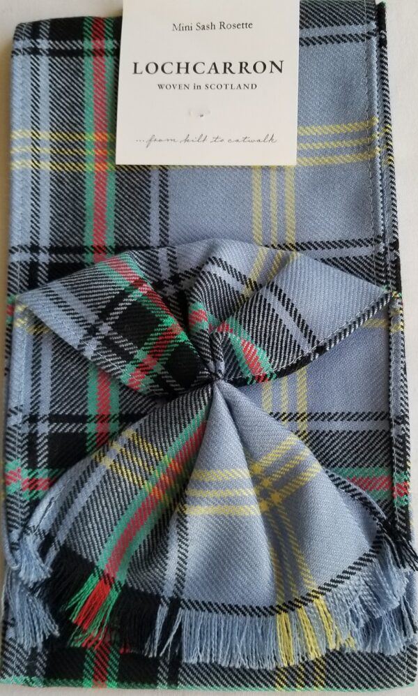 Bell of the Borders Tartan Mini Sash Rosette